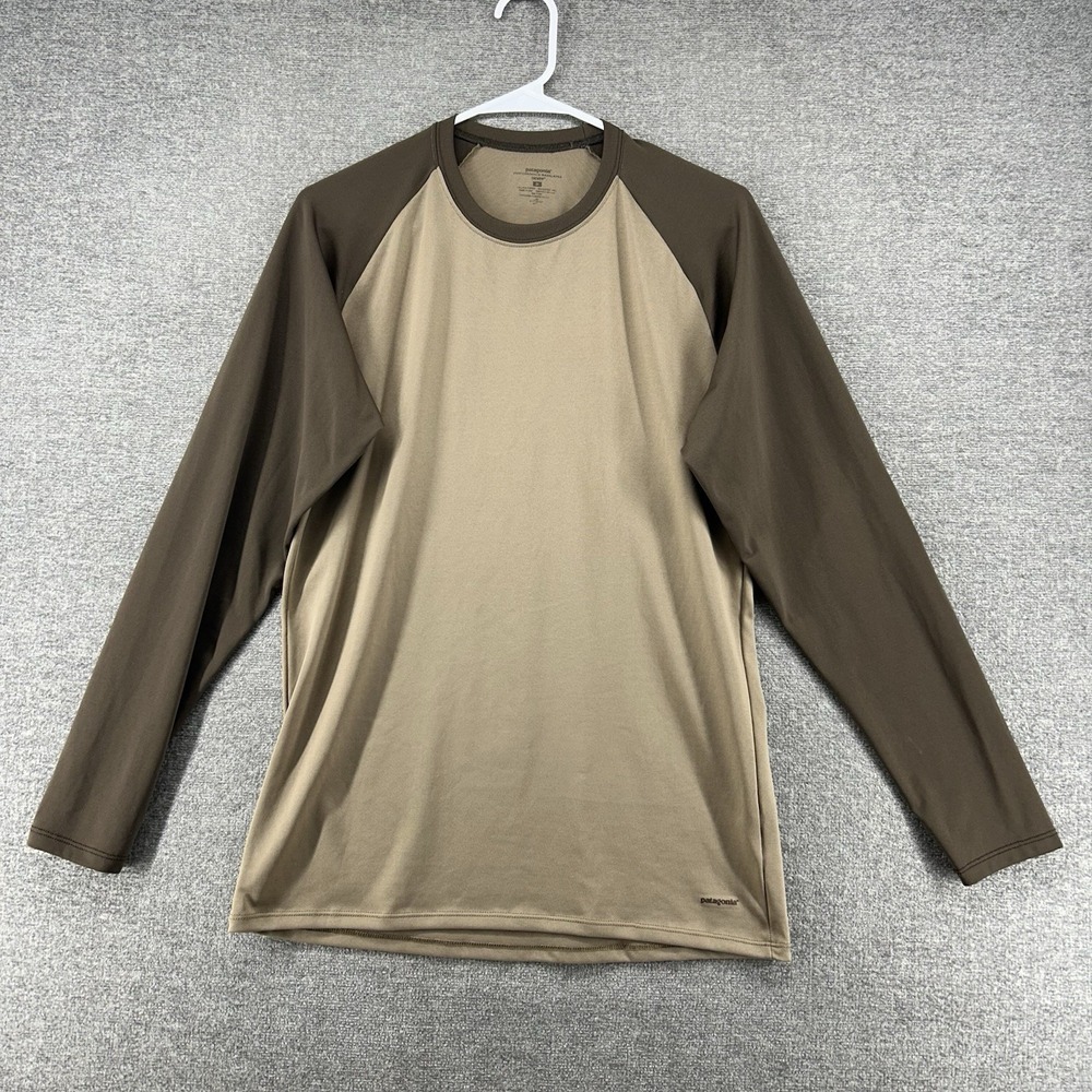 Patagonia Performance Base Layer Capilene Pullover Men Size Medium Brown